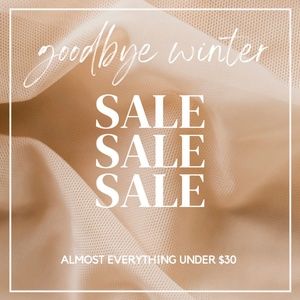 GOODBYE WINTER SALE ♡ ALMOST EVERYTHING UNDER $30